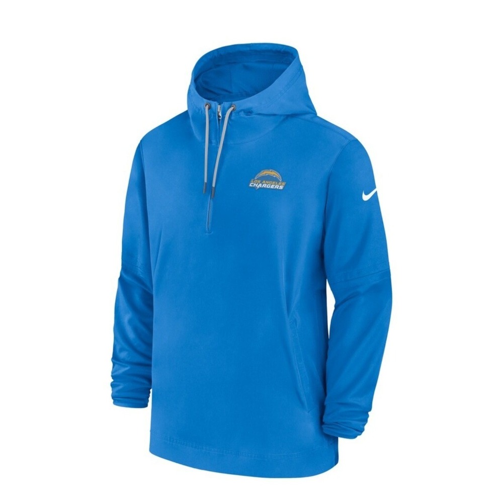 Nike Powder Blue Los Angeles Chargers Team Issue Sideline Half-Zip Hood XL